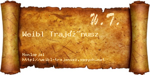 Weibl Trajánusz névjegykártya